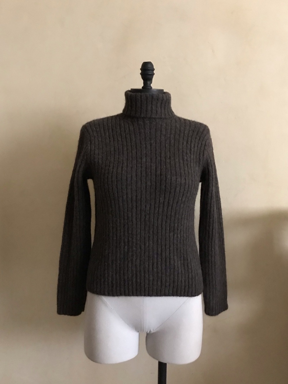 Vintage Ralph Lauren Thick Wool Turtleneck Sweater - Dark Brown